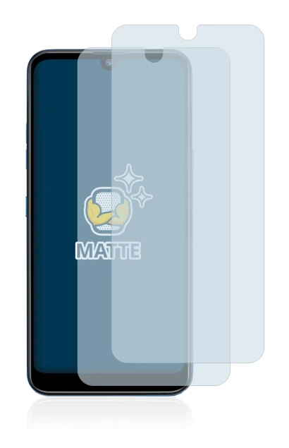 Imagen del dispositivo LG Q60 con una amplia variedad de protectores de pantalla.