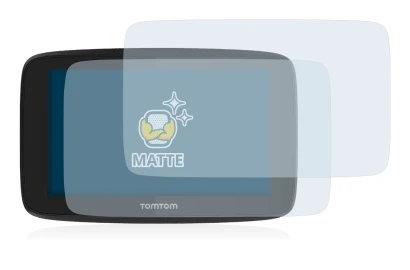 Imagen del dispositivo TomTom GO Essential (5") con una amplia variedad de protectores de pantalla.