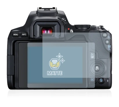 Imagen del dispositivo Canon EOS 250D con una amplia variedad de protectores de pantalla.
