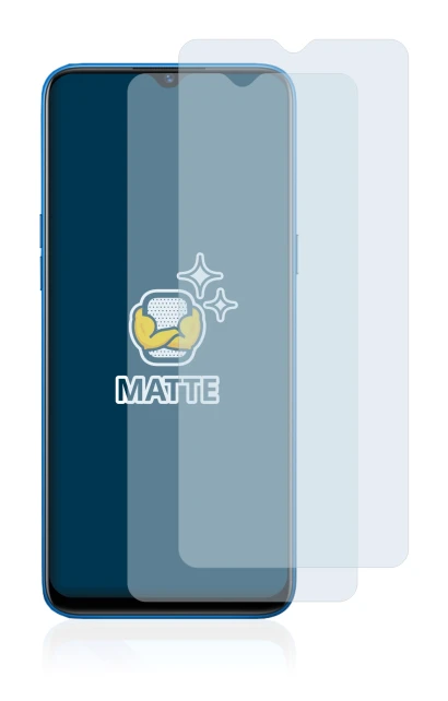 Imagen del dispositivo realme 5 con una amplia variedad de protectores de pantalla.