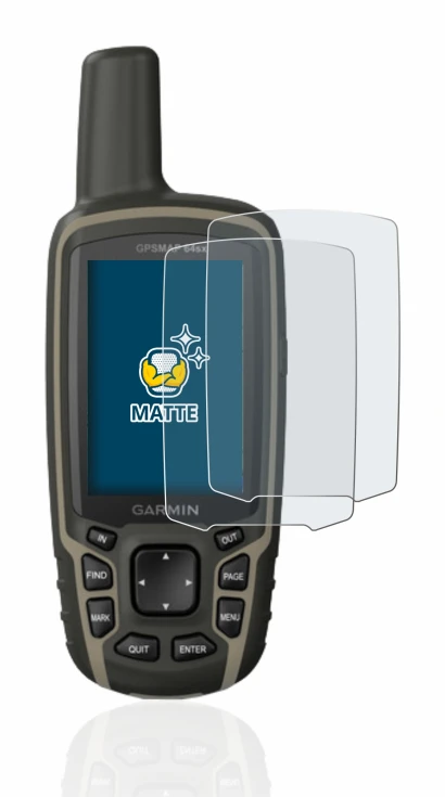 Imagen del dispositivo Garmin GPSMAP 64sx con una amplia variedad de protectores de pantalla.