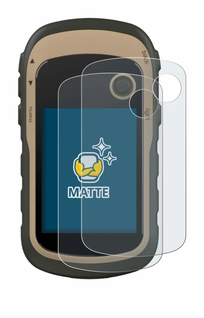 Imagen del dispositivo Garmin eTrex 32x con una amplia variedad de protectores de pantalla.