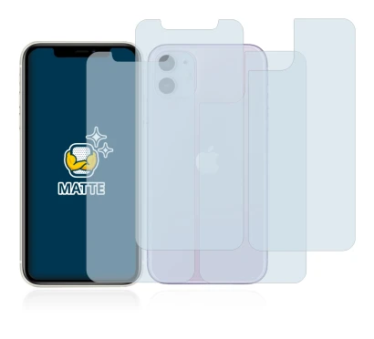 Imagen del dispositivo Apple iPhone 11 (Frontal+Trasero) con una amplia variedad de protectores de pantalla.