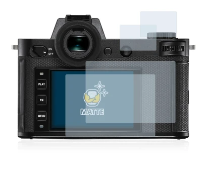Imagen del dispositivo Leica SL2 con una amplia variedad de protectores de pantalla.