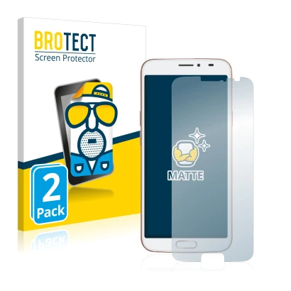 Parte frontal de un envase de producto con el logotipo de la marca BROTECT. Al lado se muestra el dispositivo Doro 8080 con su