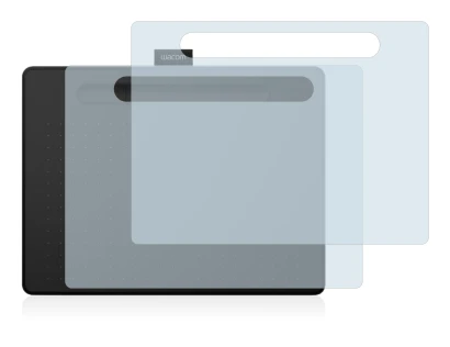Imagen del dispositivo Wacom Intuos M con una amplia variedad de protectores de pantalla.