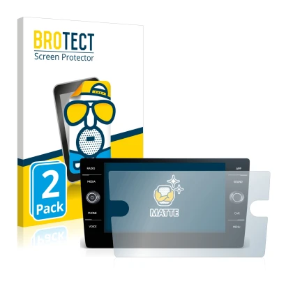 Parte frontal de un envase de producto con el logotipo de la marca BROTECT. Al lado se muestra el dispositivo Volkswagen Toura