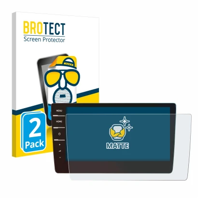 Parte frontal de un envase de producto con el logotipo de la marca BROTECT. Al lado se muestra el dispositivo Volkswagen Toura