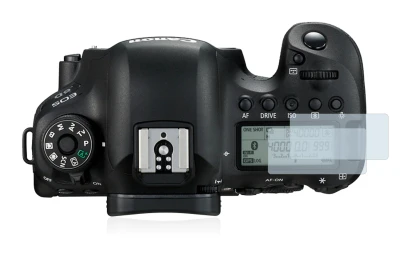 Imagen del dispositivo Canon EOS 6D (pantalla de hombro) con una amplia variedad de protectores de pantalla.