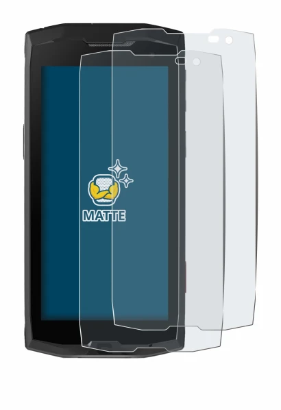 Imagen del dispositivo Crosscall Core M4 con una amplia variedad de protectores de pantalla.