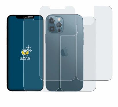 Imagen del dispositivo Apple iPhone 12 Pro Max (Frontal+Trasero) con una amplia variedad de protectores de pantalla.