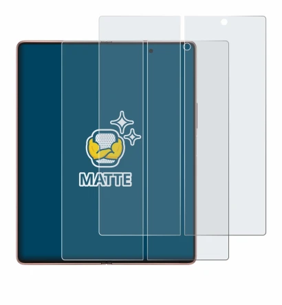 Imagen del dispositivo Samsung Galaxy Z Fold 2 5G (Pantalla interior) con una amplia variedad de protectores de pantalla.