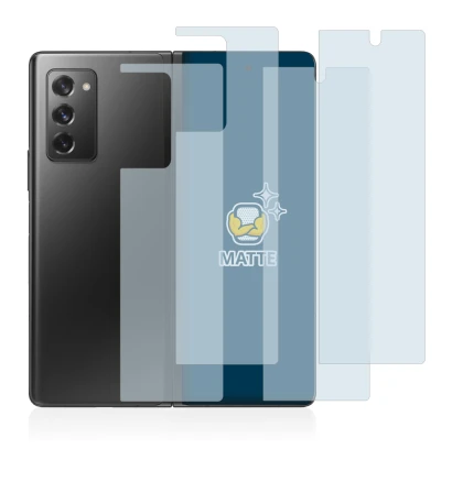 Imagen del dispositivo Samsung Galaxy Z Fold 2 5G (Frontal+Trasero) con una amplia variedad de protectores de pantalla.