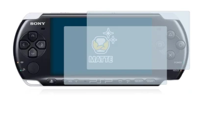 Imagen del dispositivo Sony PSP 3003 con una amplia variedad de protectores de pantalla.