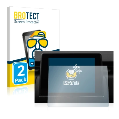 Parte frontal de un envase de producto con el logotipo de la marca BROTECT. Al lado se muestra el dispositivo Renault Zoe Easy