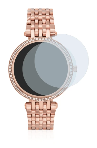Imagen del dispositivo Michael Kors Access Darci Gen 5E con una amplia variedad de protectores de pantalla.