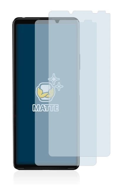 Imagen del dispositivo Sony Xperia 10 III con una amplia variedad de protectores de pantalla.