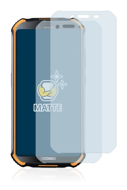 Imagen del dispositivo Doogee S40 Pro con una amplia variedad de protectores de pantalla.