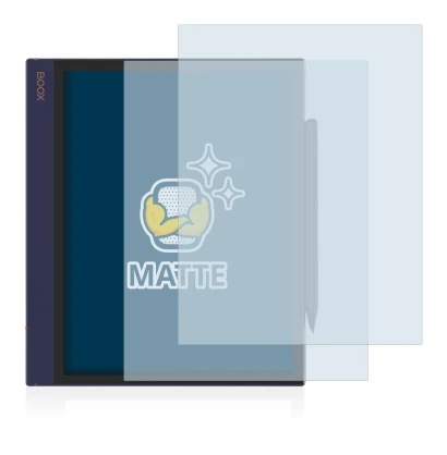 Imagen del dispositivo Boox Note Air con una amplia variedad de protectores de pantalla.