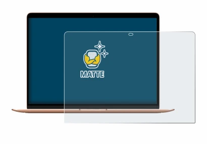 Imagen del dispositivo Apple MacBook Air M1 2020 con una amplia variedad de protectores de pantalla.