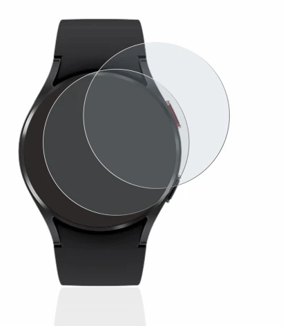 Imagen del dispositivo Samsung Galaxy Watch 4 (40mm) con una amplia variedad de protectores de pantalla.
