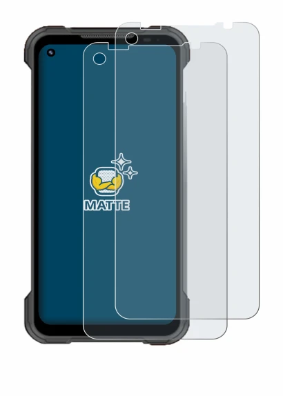 Imagen del dispositivo Doogee S97 Pro con una amplia variedad de protectores de pantalla.