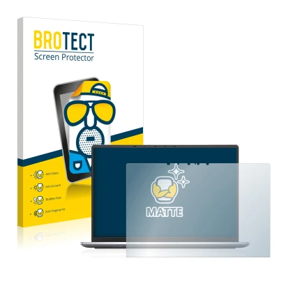 Parte frontal de un envase de producto con el logotipo de la marca BROTECT. Al lado se muestra el dispositivo Dell Latitude 94