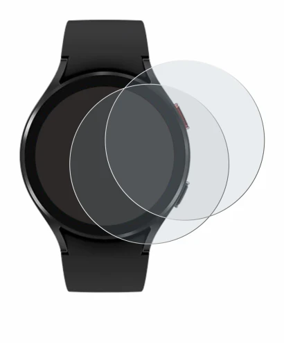 Imagen del dispositivo Samsung Galaxy Watch 4 (44mm) con una amplia variedad de protectores de pantalla.
