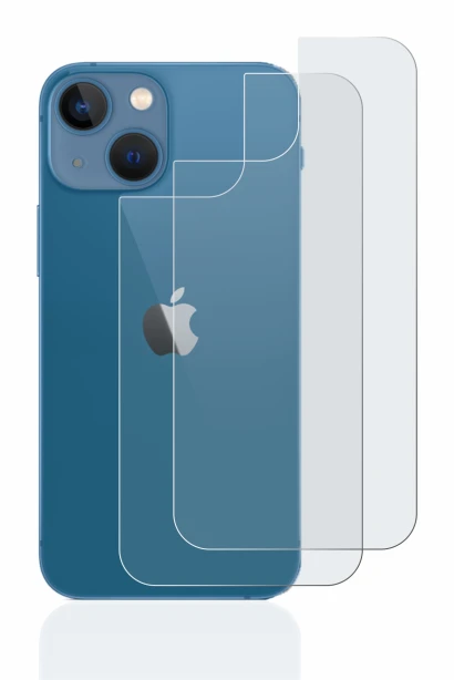 Imagen del dispositivo Apple iPhone 13 mini (Trasero) con una amplia variedad de protectores de pantalla.