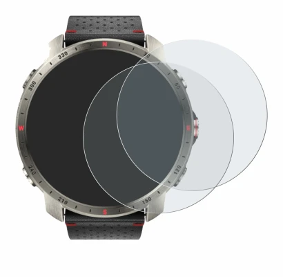 Imagen del dispositivo Polar Grit X Pro Titan con una amplia variedad de protectores de pantalla.