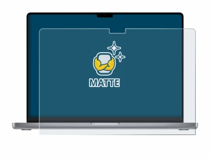 Imagen del dispositivo Apple MacBook Pro 16" 2021 con una amplia variedad de protectores de pantalla.