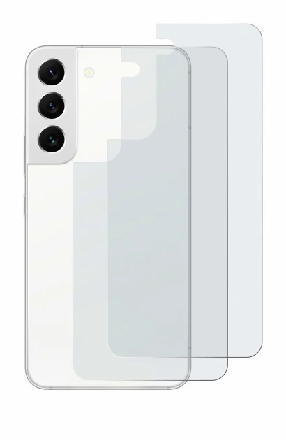 Imagen del dispositivo Samsung Galaxy S22 5G (Trasero) con una amplia variedad de protectores de pantalla.