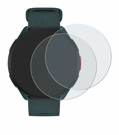 Imagen del dispositivo Polar Pacer con una amplia variedad de protectores de pantalla.