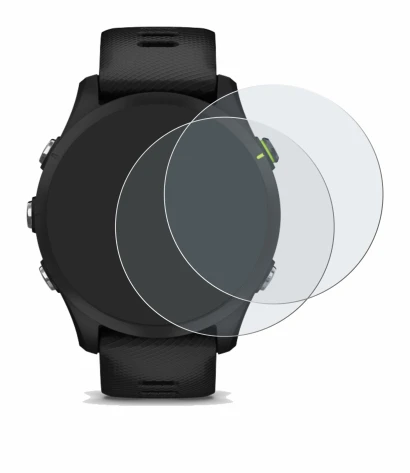 Imagen del dispositivo Garmin Forerunner 255 con una amplia variedad de protectores de pantalla.