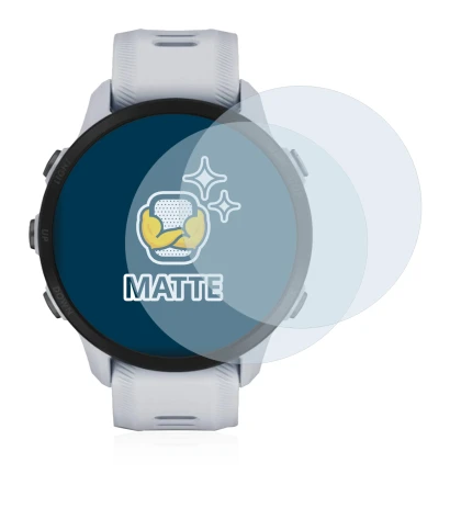 Imagen del dispositivo Garmin Forerunner 955 Solar con una amplia variedad de protectores de pantalla.