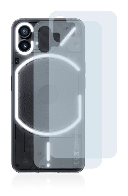 Imagen del dispositivo Nothing Phone (1) (Trasero) con una amplia variedad de protectores de pantalla.