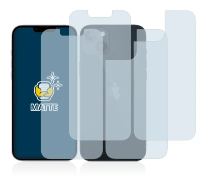Imagen del dispositivo Apple iPhone 14 (Frontal+Trasero) con una amplia variedad de protectores de pantalla.