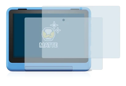 Imagen del dispositivo Amazon Fire HD 8 Kids Pro 2022 con una amplia variedad de protectores de pantalla.
