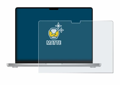 Imagen del dispositivo Apple MacBook Pro 14" M2 2023 con una amplia variedad de protectores de pantalla.