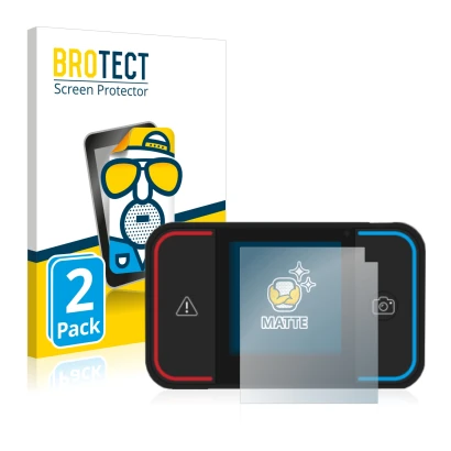 Parte frontal de un envase de producto con el logotipo de la marca BROTECT. Al lado se muestra el dispositivo Saphe Drive Pro