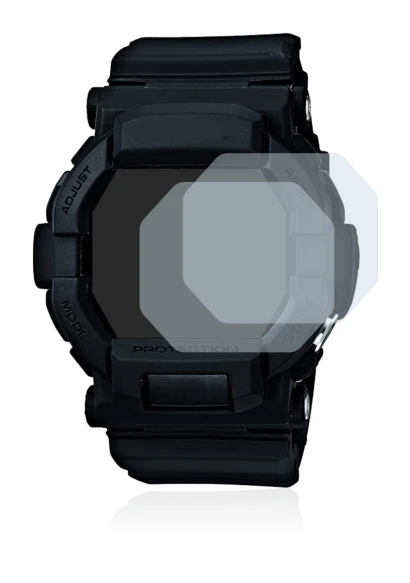 Imagen del dispositivo Casio G-Shock GD350 con una amplia variedad de protectores de pantalla.