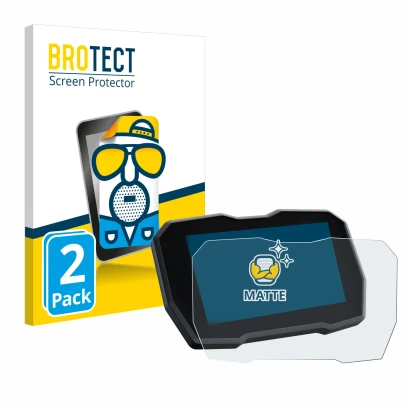 Parte frontal de un envase de producto con el logotipo de la marca BROTECT. Al lado se muestra el dispositivo Ducati Multistra