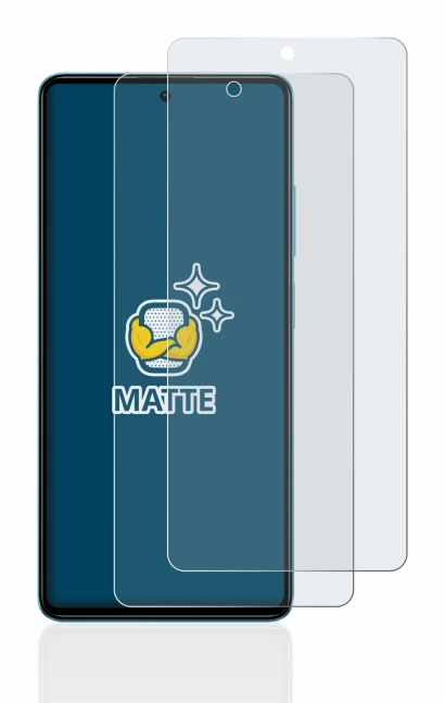 Imagen del dispositivo Xiaomi Poco F5 con una amplia variedad de protectores de pantalla.