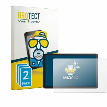 Parte frontal de un envase de producto con el logotipo de la marca BROTECT. Al lado se muestra el dispositivo Amazon Fire Max 