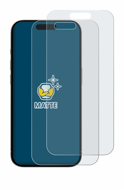 Imagen del dispositivo Apple iPhone 15 Pro con una amplia variedad de protectores de pantalla.