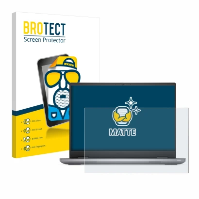 Parte frontal de un envase de producto con el logotipo de la marca BROTECT. Al lado se muestra el dispositivo Dell Precision 7