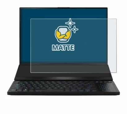 Imagen del dispositivo ASUS ROG Zephyrus Duo 16 2023 con una amplia variedad de protectores de pantalla.