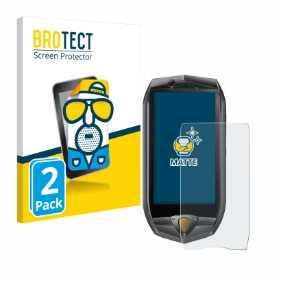 Parte frontal de un envase de producto con el logotipo de la marca BROTECT. Al lado se muestra el dispositivo Oukitel K16 con