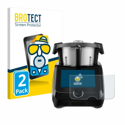 Parte frontal de un envase de producto con el logotipo de la marca BROTECT. Al lado se muestra el dispositivo SilverCrest Mons