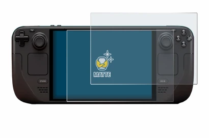 Imagen del dispositivo Valve Steam Deck OLED con una amplia variedad de protectores de pantalla.